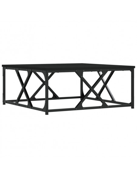 Tavolino da Salotto Nero 70x70x30 cm in Legno Multistrato