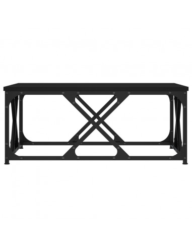 Tavolino da Salotto Nero 70x70x30 cm in Legno Multistrato