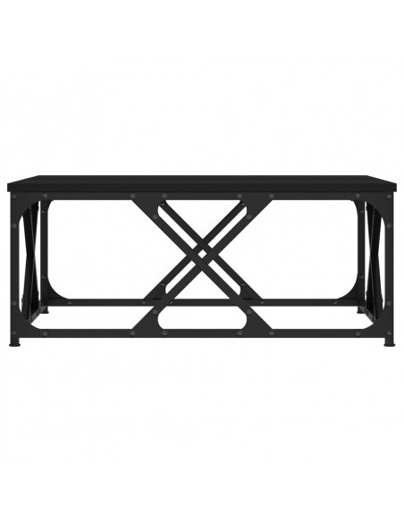 Tavolino da Salotto Nero 70x70x30 cm in Legno Multistrato