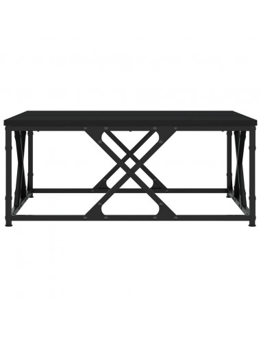 Tavolino da Salotto Nero 70x70x30 cm in Legno Multistrato