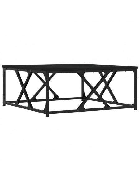Tavolino da Salotto Nero 70x70x30 cm in Legno Multistrato