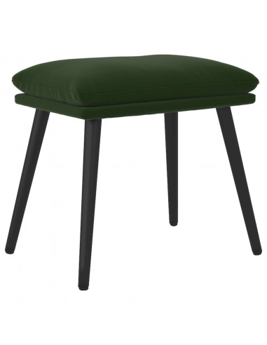 Poggiapiedi Verde Scuro 45x29,5x35 cm in Velluto