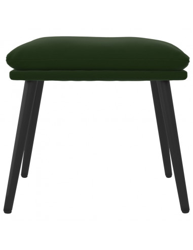 Poggiapiedi Verde Scuro 45x29,5x35 cm in Velluto