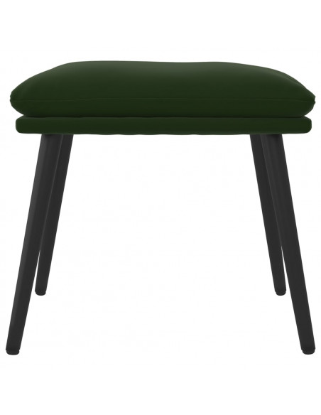 Poggiapiedi Verde Scuro 45x29,5x35 cm in Velluto