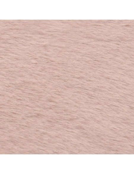 Tappeto 160x230 cm Pelliccia di Coniglio Sintetica Rosa Antico