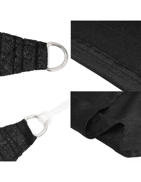 Vela Parasole 160 g/m² Nera 3x3x3 m in HDPE