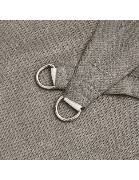Vela Parasole 160 g/m² Quadrata Grigio Chiaro 6x6 m in HDPE