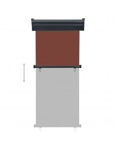 Tendalino Laterale per Balcone 85x250 cm Marrone