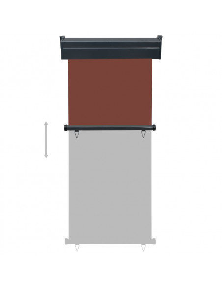 Tendalino Laterale per Balcone 85x250 cm Marrone