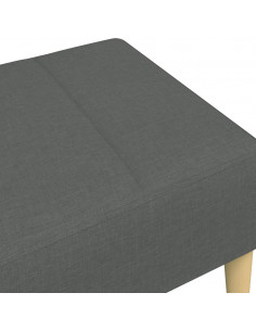 Poggiapiedi Grigio Scuro 77x55x31 cm in Tessuto