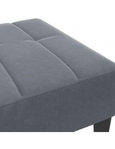 Poggiapiedi Grigio Scuro 77x55x31 cm in Velluto