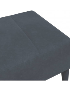 Poggiapiedi Grigio Scuro 77x55x31 cm in Velluto