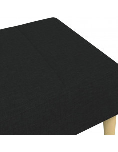 Poggiapiedi Nero 77x55x31 cm in Tessuto
