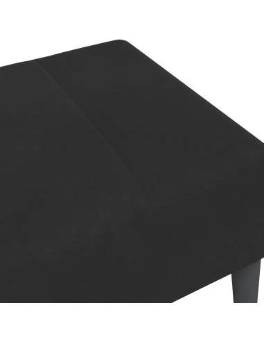 Poggiapiedi Nero 77x55x31 cm in Velluto