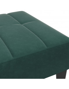 Poggiapiedi Verde Scuro 77x55x31 cm in Velluto
