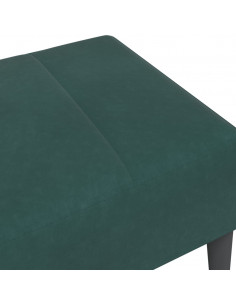 Poggiapiedi Verde Scuro 77x55x31 cm in Velluto