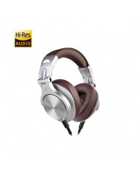 ONEODIO A71 HI-RES CUFFIE DJ CABLATE AUDIO STEREO SILVER/BROWN