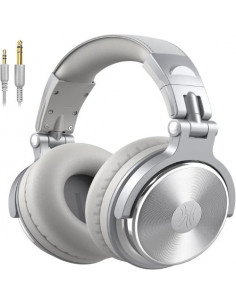 ONEODIO STUDIO PRO 10 HI-RES CUFFIE DJ CABLATE C/ SHAREPORTE E MICROFONO SILVER