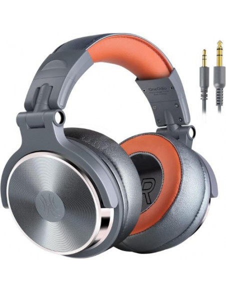 ONEODIO STUDIO PRO 50 HI-RES CUFFIE DJ CABLATE C/MICROFONO SILVER/ORANGE