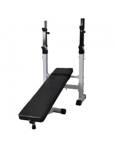 Panca Reclinabile con Rack Bilanciere e Set Manubri 120 kg
