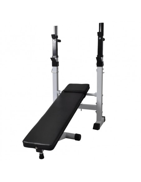Panca Reclinabile con Rack Bilanciere e Set Manubri 120 kg