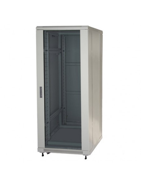 RACK LINK 19'' ARMADIO 27 UNITA' (A)1388x(L)600x(P)1000 COLORE GRIGIO PORTA IN VETRO Capacità di carico 800 kg