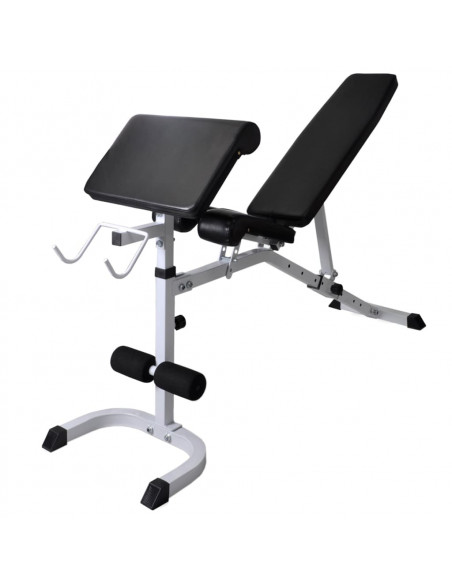 Panca Multifunzione con Rack Bilanciere e Set Manubri 120 kg