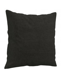 Set Divani 3 pz con Cuscini Nero in Tessuto