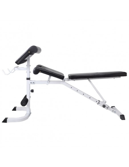 Panca Multifunzione con Rack Bilanciere e Set Manubri 120 kg