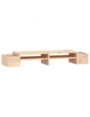 Supporto per Monitor 100x27,5x15cm in Legno Massello di Pino