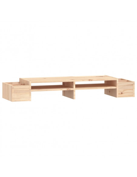 Supporto per Monitor 100x27,5x15cm in Legno Massello di Pino
