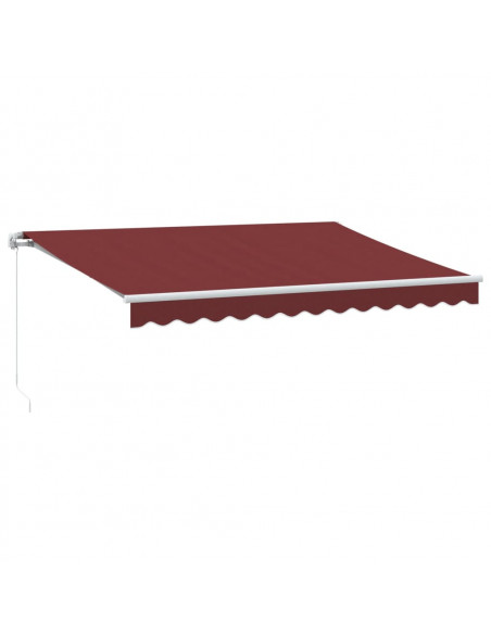 Tenda da Sole Retrattile Manuale con LED Bordò 350x250 cm