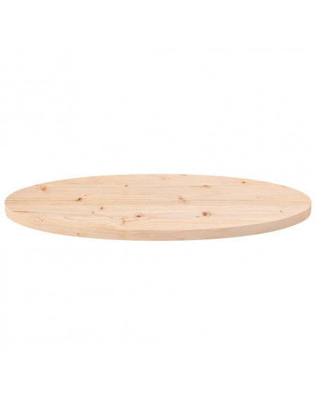 Piano Tavolo 60x30x2,5 cm in Legno Massello di Pino Ovale