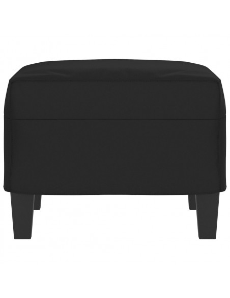 Poggiapiedi Nero 60x50x41 cm in Tessuto Microfibra