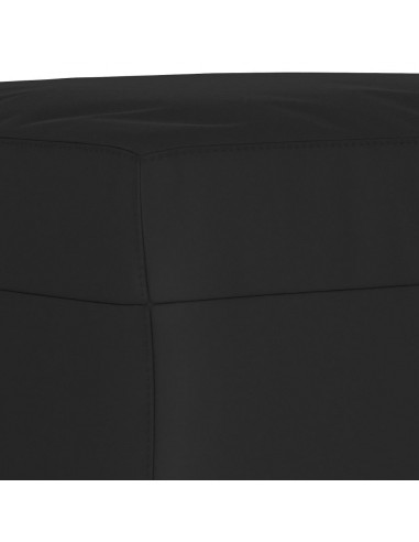 Poggiapiedi Nero 60x50x41 cm in Tessuto Microfibra