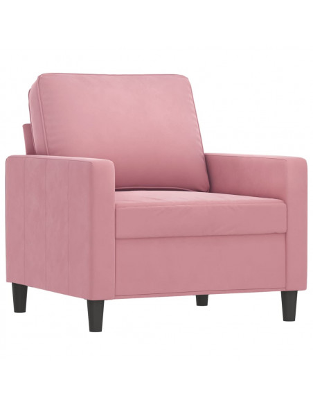 Set di Divani 4 pz Rosa in Velluto