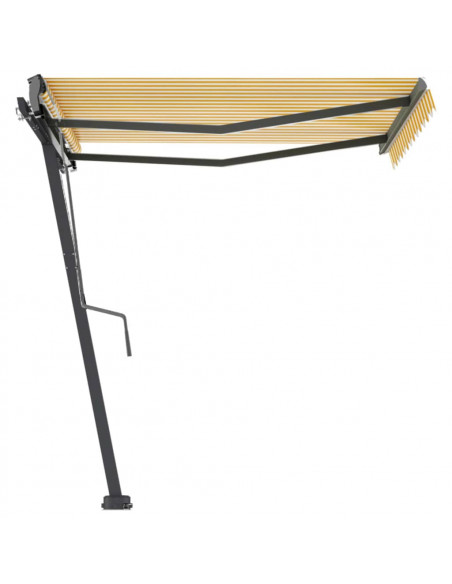 Tenda da Sole Autoportante Manuale 350x250 cm Gialla/Bianca