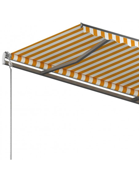 Tenda da Sole Autoportante Manuale 350x250 cm Gialla/Bianca
