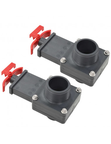 Valvola a Saracinesca per Piscina 2 pz 1,5"