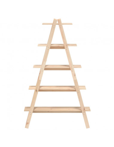 Scaffale 5 Ripiani a Forma di A 110x40x180,5 cm Massello Pino
