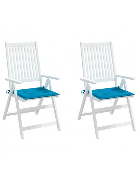 Cuscini per Sedia 2 pz Blu 40x40x3 cm in Tessuto Oxford