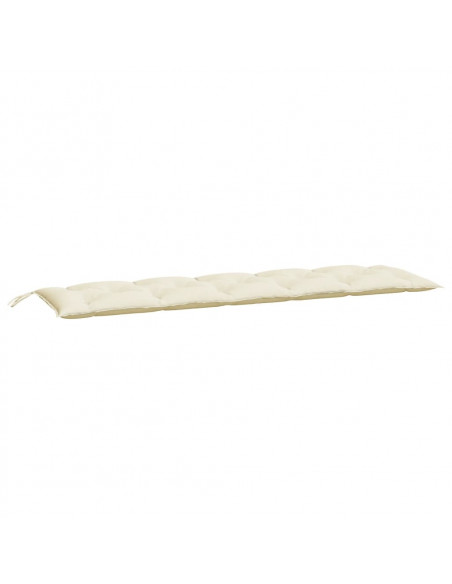 Cuscino per Panca Giardino Crema 180x50x7 cm in Tessuto Oxford