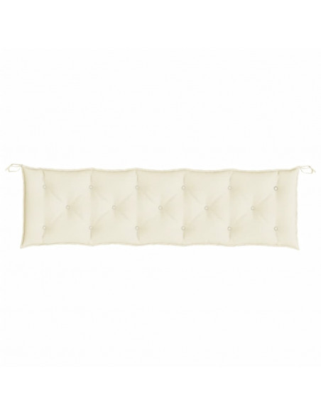 Cuscino per Panca Giardino Crema 180x50x7 cm in Tessuto Oxford