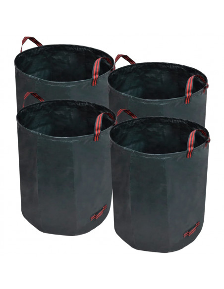 Sacco da giardino per rifiuti verde scuro 4 pezzi 272 L 150 g/sqm