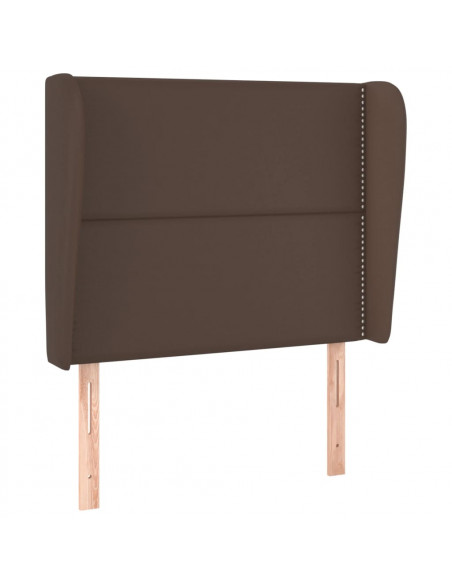 Testiera ad Orecchio Marrone 93x23x118/128 cm in Similpelle