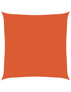 Vela Parasole 160 g/m² Quadrata Arancione 7x7 m in HDPE 2