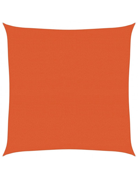 Vela Parasole 160 g/m² Quadrata Arancione 7x7 m in HDPE