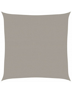 Vela Parasole 160 g/m² Quadrata Grigio Chiaro 5x5 m in HDPE