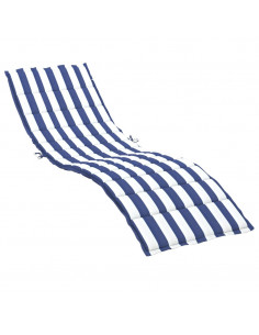 Cuscino per Lettino a Righe Bianche e Blu in Tessuto Oxford