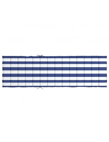 Cuscino per Lettino a Righe Bianche e Blu in Tessuto Oxford